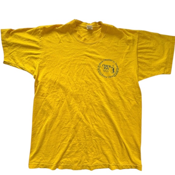 Vintage Fruit Of The Loom T-Shirt XL The Chick Inn Best Chicken Single Stitch - Picture 1 of 8